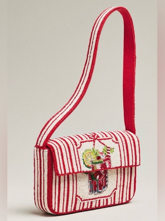 Anthropologie Handbags - Anthropologie The Fiona Beaded Bag: Food & Drink Edition, Summer cocktail